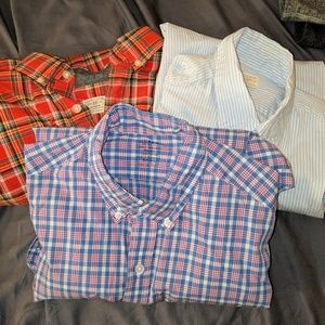 Lot Of Three J.Crew Button Down Shirts Men's Small